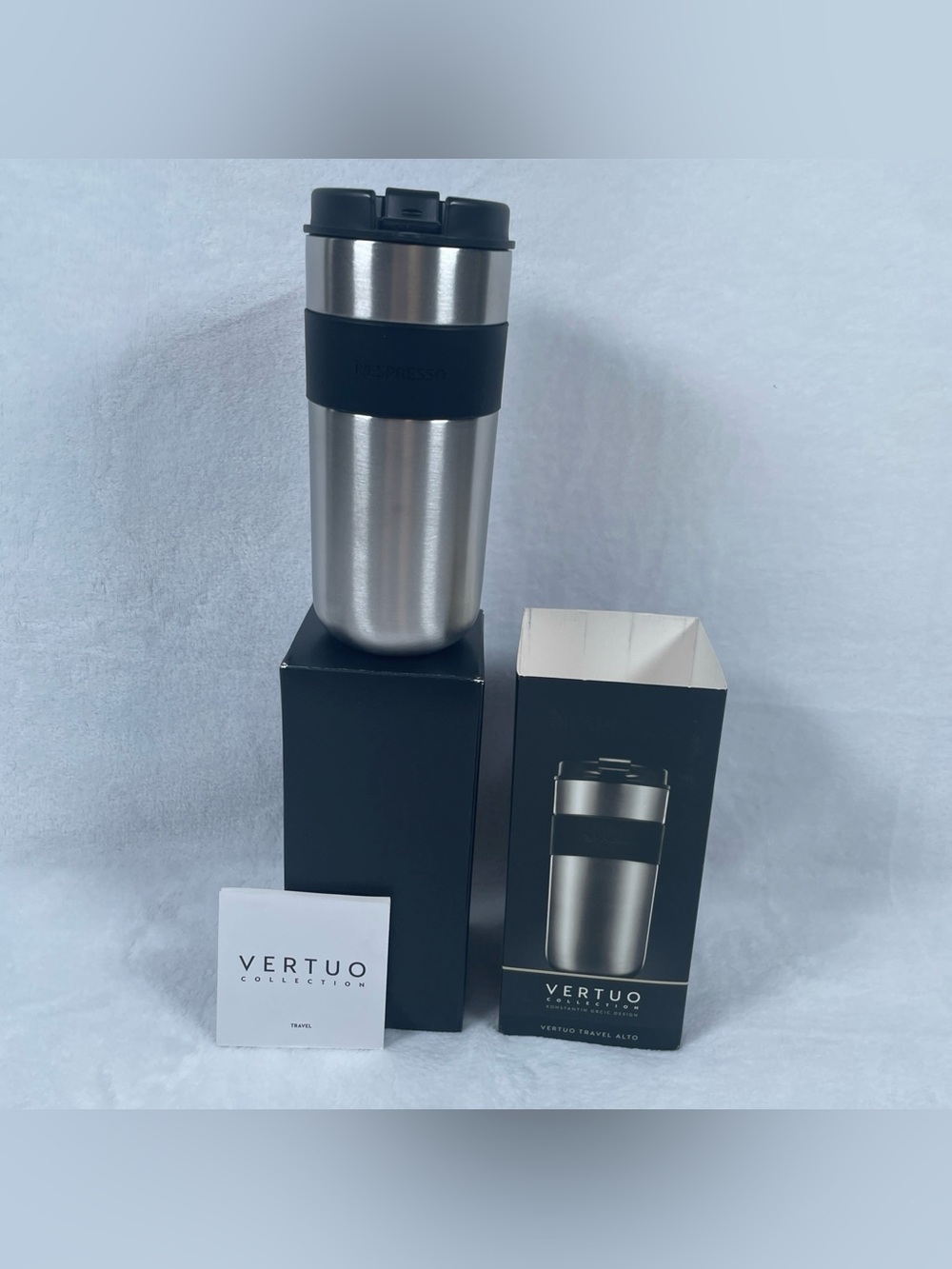 Nespresso Vertuo Travel Mug Alto 540ml 18oz Stainless Steel w/ Lid NEW-Open Box!